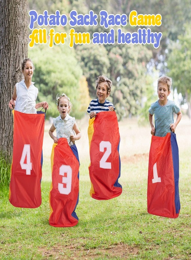 Redllo 26PCS Outdoor Games Potato Sack Race Bags for Kids and Adults, 3-Legged Race Bands, with Egg and Spoon Lawn Games for Outside Backyard Field Day Birthday Party Games Easter for Kids and Family - Image 3